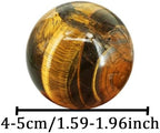 40-50mm Natural Tiger's Eye Crystal Ball, Hand Polished Tiger Eye Stone Sphere, Healing Crystal Decorative Sphere, Reiki Energy Stone Crafts, Feng Shui Home Desktop Ornament Gift