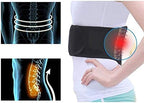 Lumbar Brace Adjustable Tourmaline Self-Heating Belt Magnetic Therapy Back and Hip Belt Lumbar Belt Brace Massage Band Health Care Unisex Men Women (Color : Black, Size : L)
