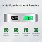 Luggage Scale, Digital Luggage Scale for Travel, Widen Upgrade Rubber Grip, 110 Pounds Portable Suitcase Scales with LED Display, Temperature Sensor, Peeling Function