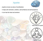 Apatite Raw Crystals, Large 1.25-2.0" Healing Crystals Natural Rough Stones Crystal for Tumbling, Cabbing, Fountain Rocks, Decoration, Polishing, Wire Wrapping, Wicca & Reiki
