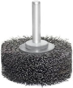 3in Wire Wheel Brush for Drill Attachment – Heavy Duty 0.014" Coarse Crimped Carbon Steel Wire Brush, 1" Thickness, 1/4" Shank– Rust, Paint & Corrosion Removal 1Pack