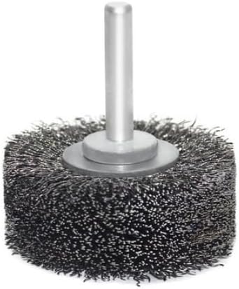 3in Wire Wheel Brush for Drill Attachment – Heavy Duty 0.014" Coarse Crimped Carbon Steel Wire Brush, 1" Thickness, 1/4" Shank– Rust, Paint & Corrosion Removal 1Pack