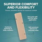 Epiderm Silicone Gel Scar Sheets - Premium-Grade Silicone Scar Sheets for Optimal Scar Care - Versatile, Flexible & Reusable - Ideal for C-Section, Tummy Tuck & Hysterectomy Scars - 1.4x6 in, Natural