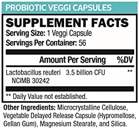 Microbiome Plus Gastrointestinal Probiotics L Reuteri NCIMB 30242 GI Digestive Supplements Capsule, Allergy Safe & Gluten Free for Men and Women (1 Month Supply)