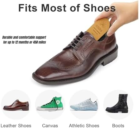 SIIHEA Adjustable Heel Lifts for Shoes, 1/4'' Height Increase Insoles for Achilles Tendonitis, Heel Pain, Leg Length Discrepancy, Plantar Fasciitis, Shoe Lifts Men, Women (Brown, Medium (1 Pair))