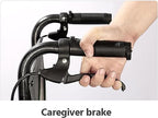 Safety Wheelchair Transport Wheelchairs Folding Carbon Steel Wheelchairs Transport Chair Transport Aid Wheelchairs Mobile Care Wheelchairs Easy to Carry
