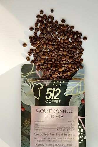 512 Coffee – Specialty Ethiopian Whole Bean Coffee, Light Roast – Mount Bonnell Ethiopia – Freshly Hand-Roasted Arabica, Premium Small Batch, Single Origin