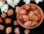 "ZAICUS 1LB Carnelian Tumbled Stones Polished Natural Healing Crystals for Chakra Balancing Feng Shui Energy, Reiki Meditation, Good Luck Stones for Home Decor Meaningful Gifts 20�25 mm"