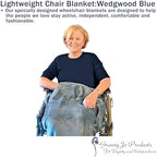 Granny Jo Products Lightweight Wheelchair Blanket, Wedgwood Blue