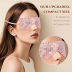 Rose Quartz Eye Mask, Natural Jade Mask for Facials, Hot or Cold Therapy for Anti-Aging, Puffiness & Dark Circles, Cooling for Migraines, Warmth for Sinus Relief