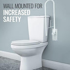 HealthSmart Fold Away Grab Bars for Bathroom, Shower Handle, Bathtub Accessories for Elderly, Toilet Safety Rail, Bath and Shower Grab Bars, Handicap Grab Bars, White