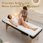 Massage Bed Topper 73x29x2 Inch Lash Bed Foam Topper with Removable Cover and Elastic Bands Non-Slip Massage Table Pad for Spa Lash Extensions Salon