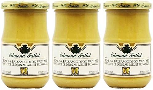 Edmond Fallot Mustard - Honey and Balsamic Dijon Mustard, 7.4oz Jars (Pack of 3)