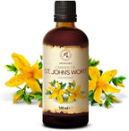 AROMATIKA St Johns Wort Infused Oil 3.4 Fl Oz - 100ml - Hypericum Perforatum - 100% Pure & Natural - St. John's Wort Oil for Intensive Care Face - Body - Skin - Hair - Massage - Great w/Essential Oil