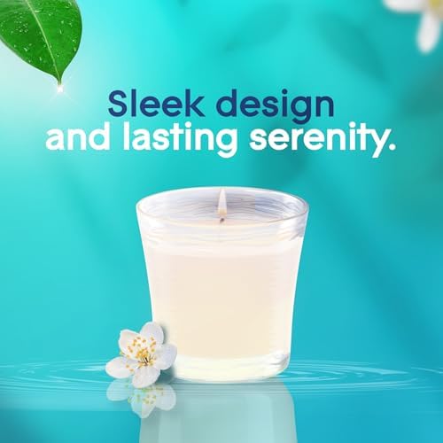 Glade 1-Wick Scented Candle Jar, Dewdrop Petals, Air Freshener Infused with Essential Oils, 4.08 Oz, 2 Count