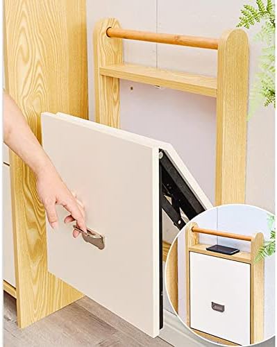 HanDuo Folding Chair Wall-Mounted Shoes Changing Stool Bench Solid Wood Hallway/Entryway Stool Bench Foldable with Support Legs