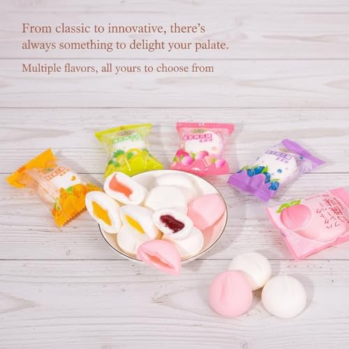 Marshmallows 240g (8.46oz.) Joy Candy Fruit-Flavored Sandwich Marshmallows（Five Flavors Include White Peach, Honey Peach, Pineapple, Blueberry, And Sweet Orange.）