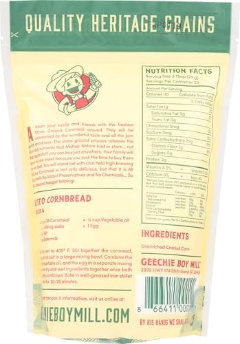 Marsh Hen Mill Stone Ground White Cornmeal | Heirloom Corn Flour | All Purpose Flour For Baking & Cooking | Versatile & Consistent Results | Grown on Family Farm | Stone Ground Cornmeal | 24 Oz Pack