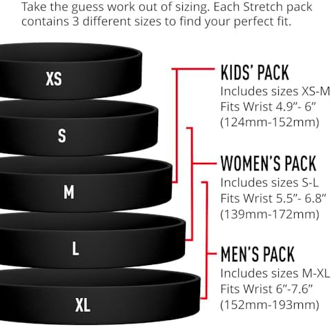 ROAD iD Official Stretch ID Bracelet for Men and Women - Stretchable and Comfy Silicone Bracelets w/Identification, Emergency & Medical Information for Athletes & Travelers (13mm Wide)