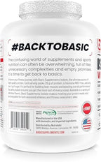 BASIC SUPPLEMENTS Basic Whey Protein Isolate, 26g Protein, 0g Fat, Gluten-Free, RBST-Free, Rapid Absorption, 110 Calories (5 Pound, Peanut Butter Cookie)