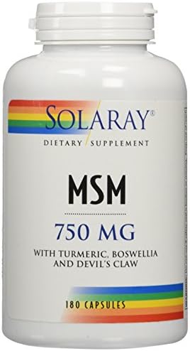 Solaray MSM Capsules, 750 mg, 180 Count