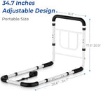 Bed Rails for Elderly Adults Safety - ASTM Approved 2026 Upgrade Adjustable Bed Cane with Non-Slip Ergonomic Handle & Storage Pocket, Bed Railings for Seniors Load 380 LBS, Tool-Free, Model BM03-1