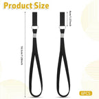 6 PCS Walking Cane Wrist Strap, Black Adjustable Wrist Strap Lanyard Universal Cane Handle Crutch Straps Replacement with Elastic Loop for Foldable Walking Canes or Sticks Elderly Crutches Accessories