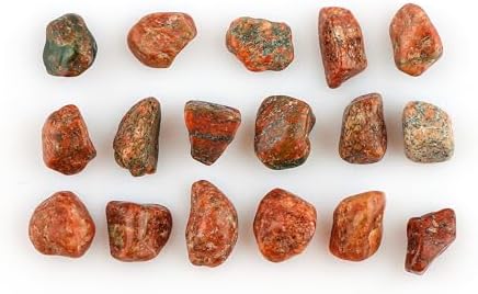 CRYSTALIS 100cts Natural Unakite Polished Raw Crystals, Loose Gemstone Wholesale Bulk Rough Jewelry Making Supply, Chakra And Healing Raw Stones, Wire Wrapping, DIY, Tumbling, Gem Collection