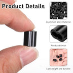1/8" Aluminum Crimping Loop Sleeve Black Cable Ferrule Wire Rope Crimping Loop Sleeves Cable Crimps Wire Ferrules for Cables Wires Rope 50Pcs (M3)