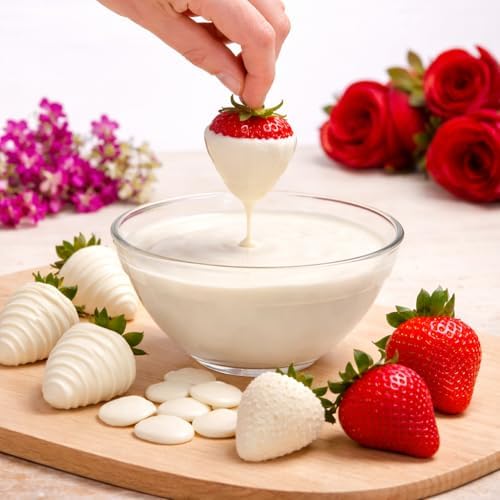 White Candy Wafer Chocolate Melts - 12 oz Candy Melting Wafers for Baking, Decorating, Dipping, Drizzling & Desserts