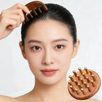 Scalp Massager for Hair Growth, Two-Piece Set-Manual Head Scrubber with Sandalwood, Portable Handheld Tool for Scalp Care & Relaxation, Stress Relief Brush for Home and Travel Spa Experience