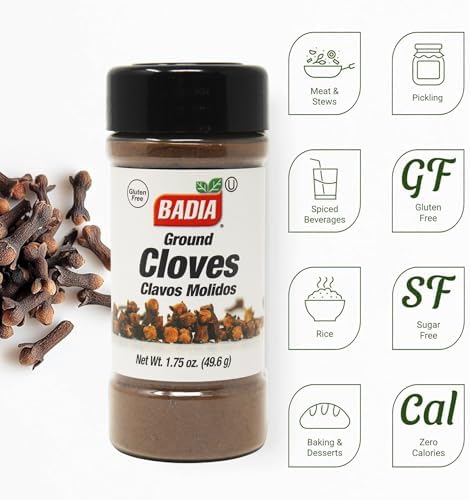 Badia Cloves Ground, 1.75 Oz - Premium Quality Spice for Baking, Cooking & Beverages, Aromatic & Flavorful