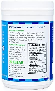 Spry Xylitol Peppermint Sugar Free Candy - Promote Oral Health, Increase Saliva Production, Stop Bad Breath, Non-GMO, Gluten-Free, 1200 Count (Pack of 1)