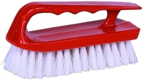 Weiler 44395 Scrub Brush, Finger Grip Handle, White Polypropylene Fill, 6" (Pack of 12)