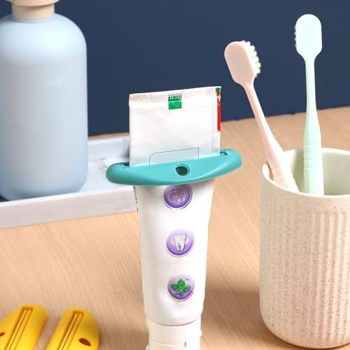 Healeved 8Pcs Stainless Steel Toothpaste Tube Squeezer Portable Manual Extruder Tool for Bathroom Toothpaste Cream Cosmetics Paint Tubes