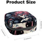 Dark Punk Menstrual Pad Purse for School, Tampons Collect Pouch for Women Girls, Soft Sanitary Napkin Disposal Bags