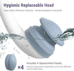 Toilet Aids for Wiping Bottom, 2-Pack - Long Reach Comfort Wipe with Replaceable Head & Strap - Bottom Buddy Wiping Aid for Elderly, Disabled & Post-Surgery