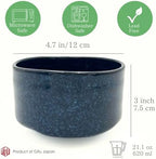Product of Gifu Japan Ceramic Matcha Bowl – Handmade Chawan Matcha Bowl, Japanese Bowl, Navy, 21.1 oz, 620ml