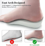 Height Increase Insoles for Men and Women, Foot Arch Contour Shoes Lifts for Men Orthopedic Heel Lift Cushion Gel Leg Discrepancy Balancer (Grey,3 Pairs - 1.5cm 2.5cm 3.5cm) (Grey)