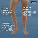 JOBST Relief 20-30 mmHg Compression Stockings, Knee High, Open Toe | Compression Socks for Women/ Men for Tired, Aching or Swollen Legs, Minor Varicosities