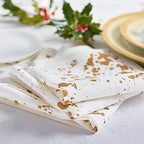 Linen Printed Luncheon Napkin - 8.0 x 8.0 in - 12 units per roll - Golden Splash