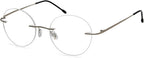 Eyekepper Frameless Reading Glasses Women - Round Rimless Readers Men Silver +1.25