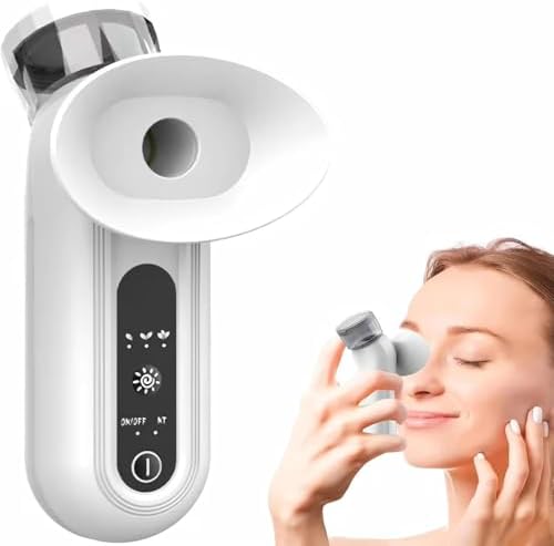 Eye Steamer for Dry Eye, Upgraded Eye Relief Steam Therapy, Heated Nano Eye Mist Steam Sprayer for Relief Dry Eye and Face, Rechargeable Eye Mist Steamer for Moisturizing & Cleaning