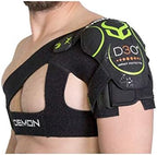 Demon United X D3O Shoulder Stability Brace with D3O Impact Protection- Neoprene Shoulder Support w/ D3O for Rotator Cuff, Labrum Tear, AC Joint Pain, Shoulder Compression Sleeve (Small/Medium)