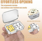 Pill Box-2 Compartment Small Pill Case Square Organizer Case with Mirror Portable Metal Medicine Box Travel Container for Pocket & Purse Women Men（Rustic Chicken）