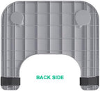 Wheelchair Tray Table for Adults, Removable Wheelchair Lap Tray with Water Cup Card Slot, Waterproof Thick and Durable Dining Board, Medical Portable Velcro Fixed,Gray