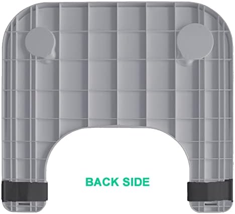 Wheelchair Tray Table for Adults, Removable Wheelchair Lap Tray with Water Cup Card Slot, Waterproof Thick and Durable Dining Board, Medical Portable Velcro Fixed,Gray