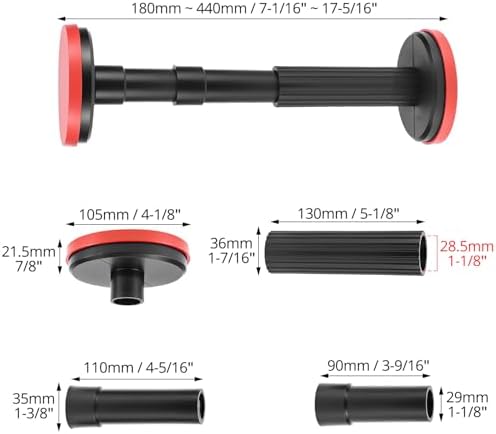 QWORK Adjustable Telescopic Support Pole 7–17.7 inch Range, 2 Pack Stable Load Stand for Cabinet, Sink & Furniture Installation