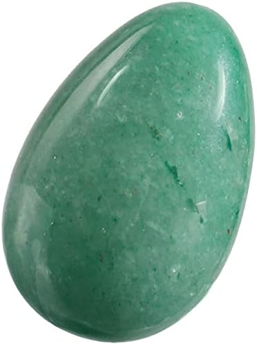 Nupuyai Pack of 5 Polished Healing Worry Stone Crystal Egg Decor, Puff Oval Pocket Palm Stones Kit for Meditation Relaxation Reiki Balancing, Green Aventurine Stone