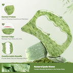 airogym Jade Stone Gua Sha Massage Tool Set, Gua Sha Muscle Scraper Tool,Scar Tissue Tool,Physical Therapy Tools,Muscle Soft Tissue Scraping Tool,Guasha Massage Scraper,Fascia Scraper Massage Tool